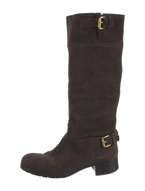 Prada Suede Riding Boots 